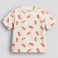 Car AOP | Kids Oversized T-shirt | Ivory