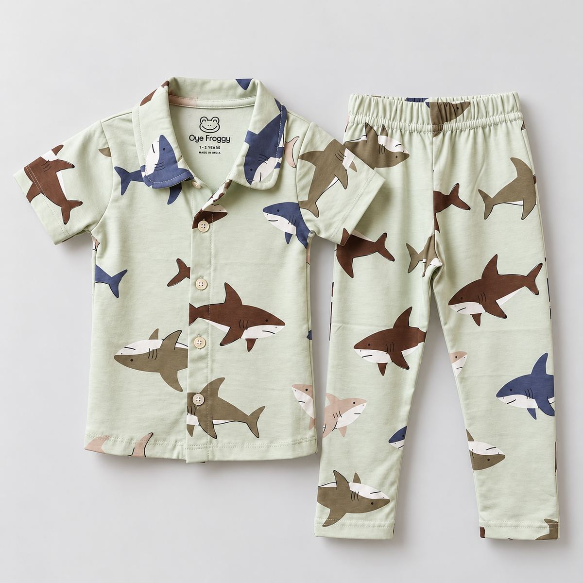 Shark | Pyjama sets | Mint Green