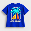 Beach | Kids Oversized T-shirt | Blue