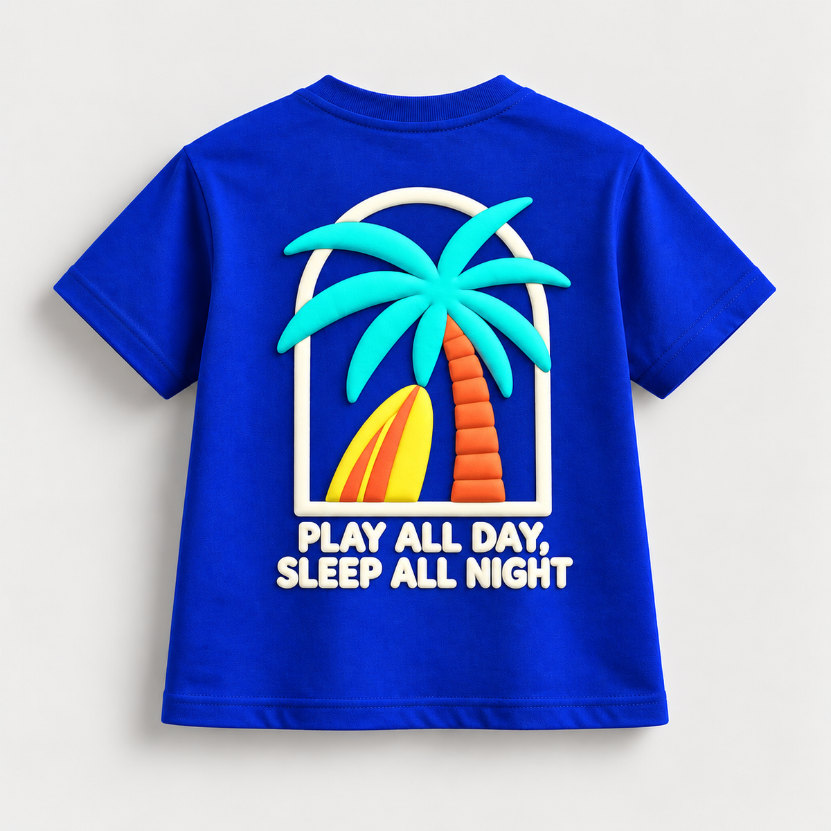 Beach | Kids Oversized T-shirt | Blue